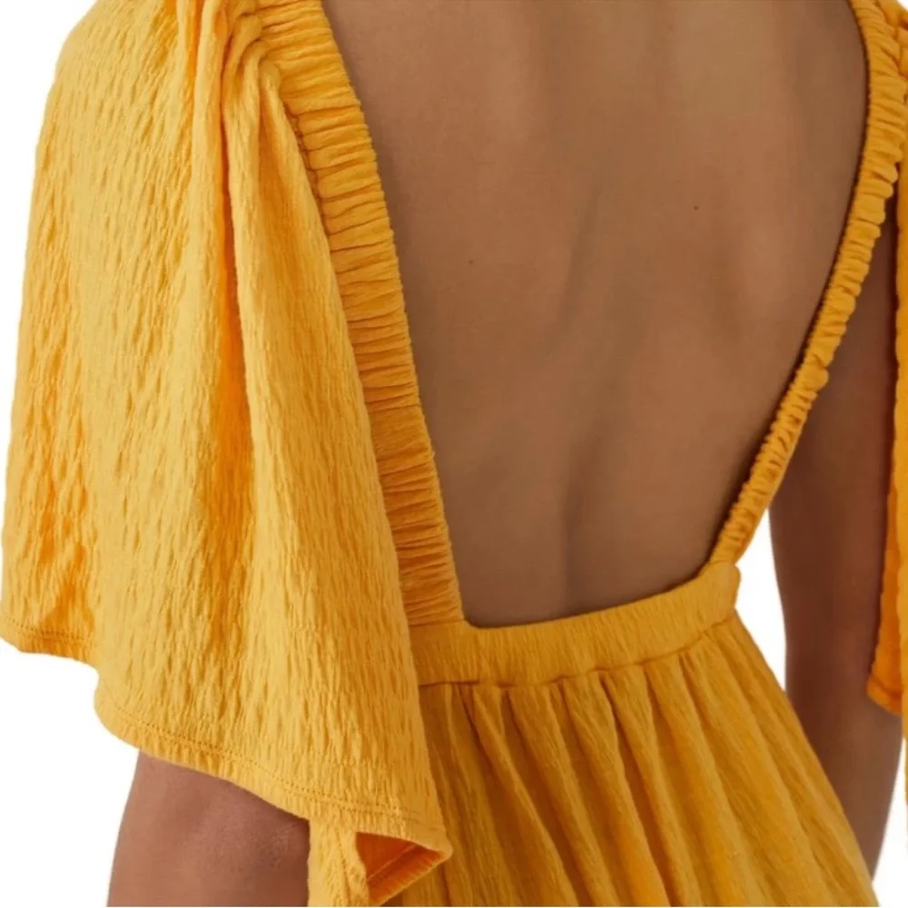 Free People Dress La La Maxi Dress in Golden Pollen XS - Picture 4 of 14